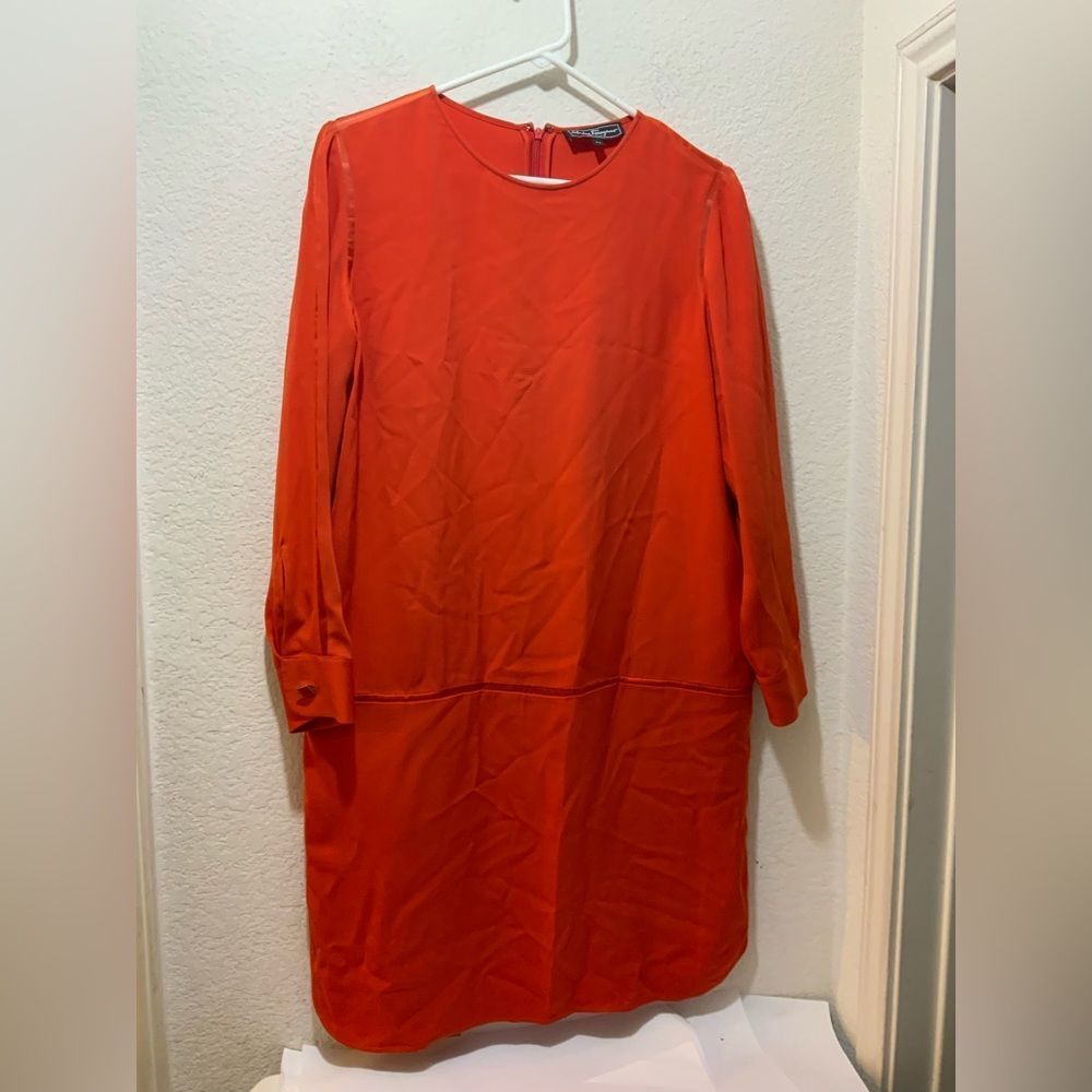 Salvatore Ferragamo 100% Silk Cocktail Dress Italy D2